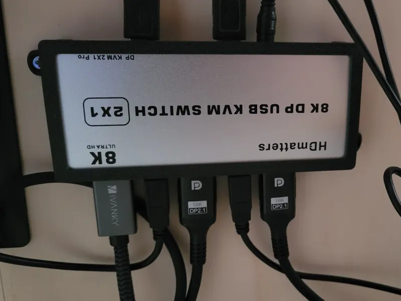 Display Port KVM under desk mount