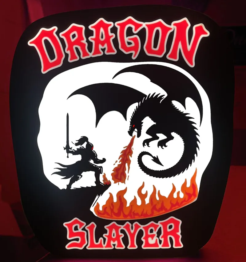 Dragon Slayer LED Sign
