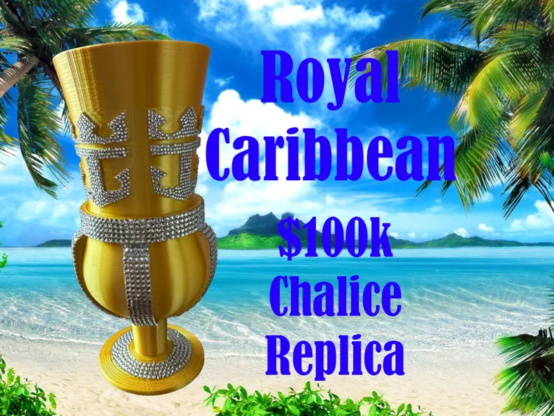 Royal Caribbean Replica $100k Bling Cup Chalice