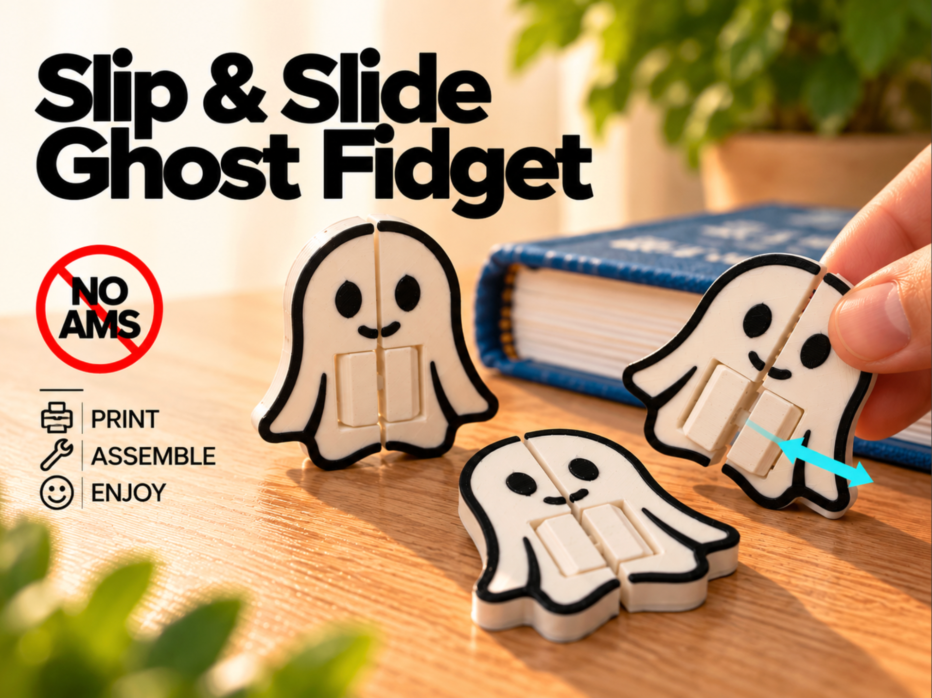 Slip & Slide Ghost Fidget – No AMS 3D model