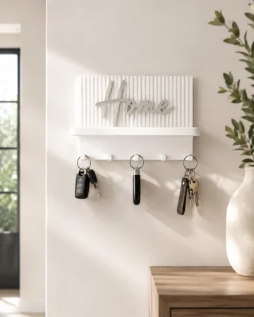 Organizador: Moderner Schlüsselhalter „Home“ mit Ablage — vista de referencia 3