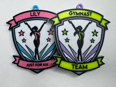 Customizable Gymnastics Bag Tag / Keychain