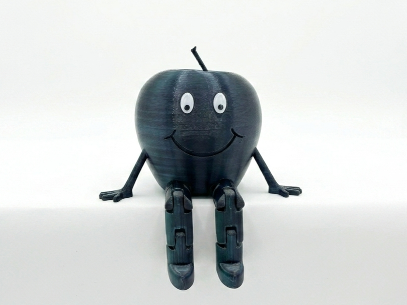 Happy Emoji Apple with articulated legs (no AMS)