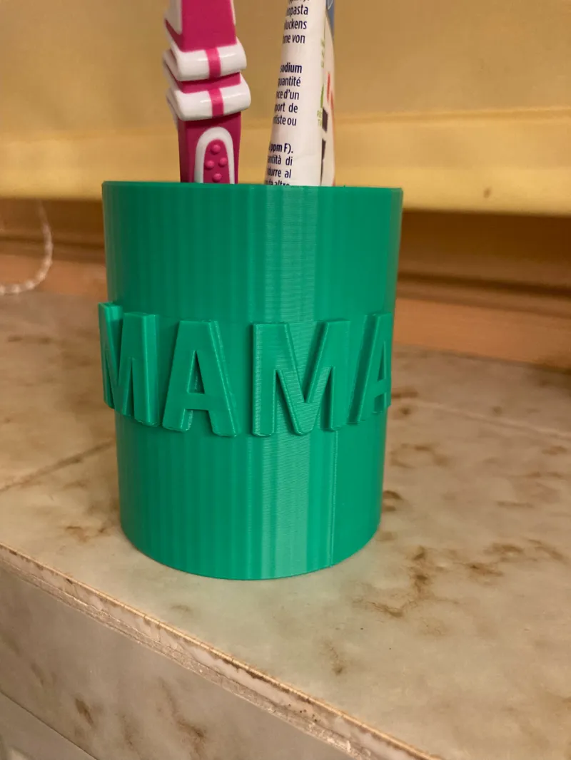 Cup "Mama" for toothbrush (Mother's day)