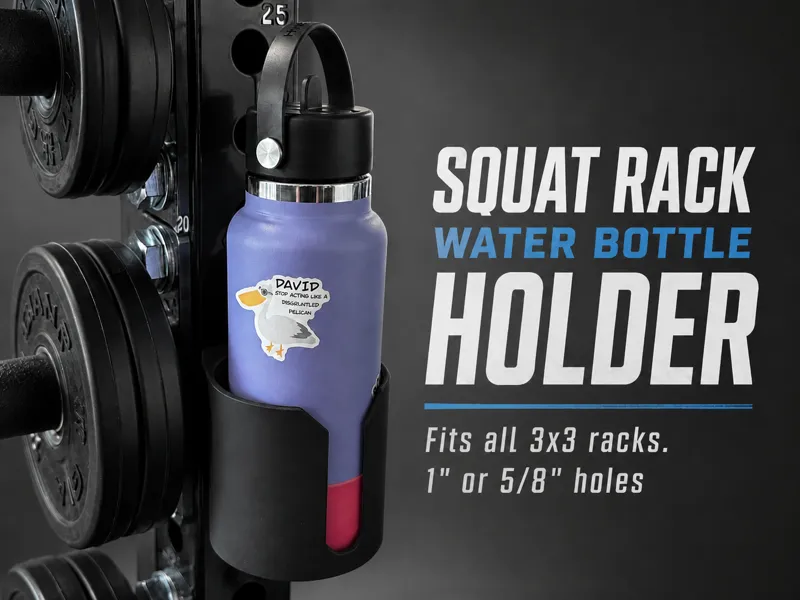 Gym Water Bottle Holder - 3x3 Squat Racks