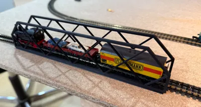 N gauge railway; N gauge suspension bridge