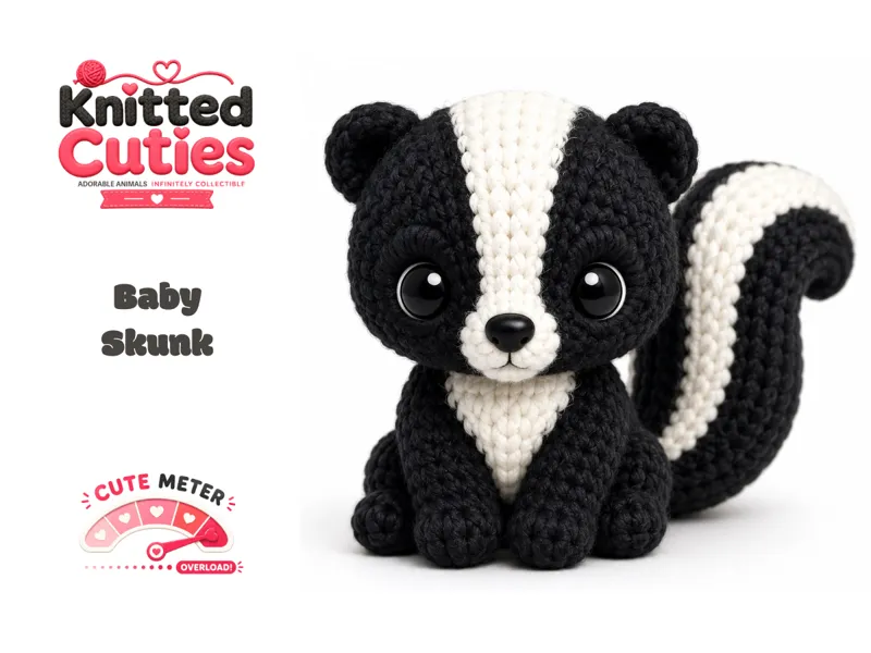 Knitted Cuties | Baby Skunk