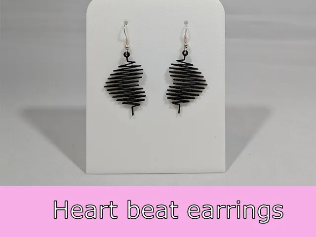 Heart beat earrings
