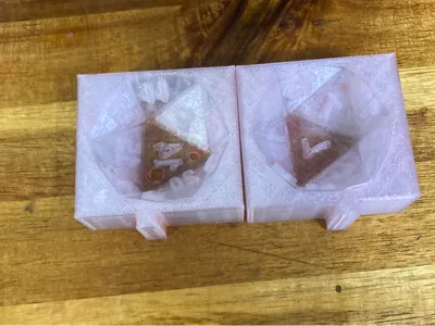D20 mold for making silicon dice 