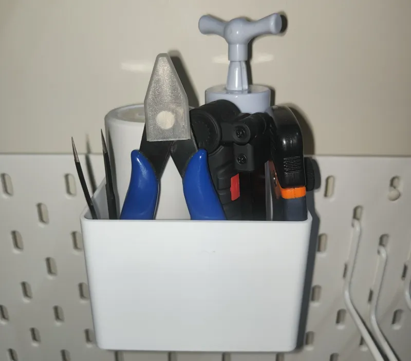 STRONG GRIP BOX CONTAINER for IKEA SKADIS panel