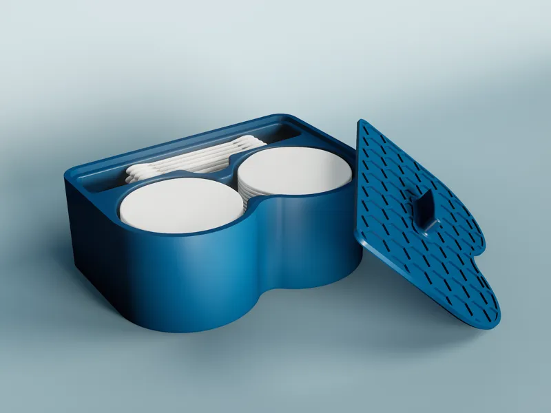 Container for cotton pads and swabs