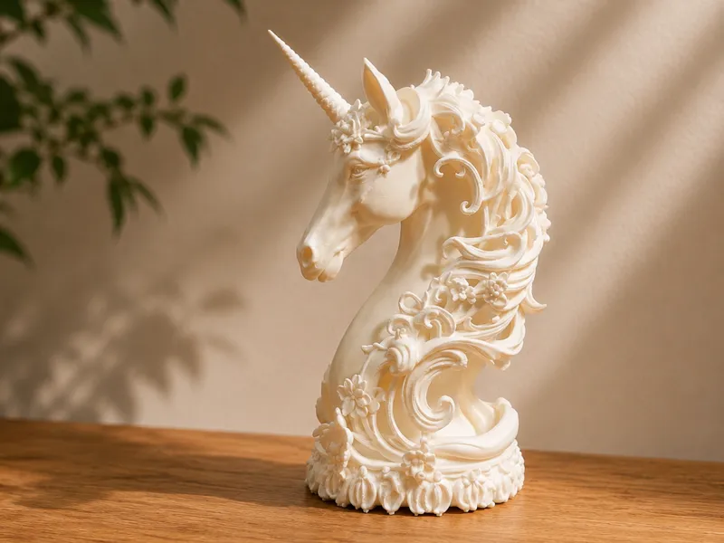 Enchanted Unicorn Bust Sculpture