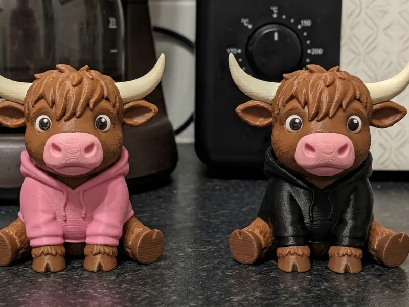 Cute Highland Hoodie Cow
