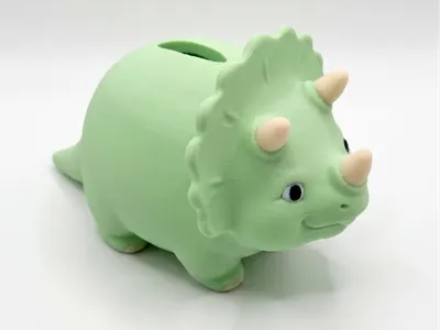 Cute Triceratops Piggy Bank