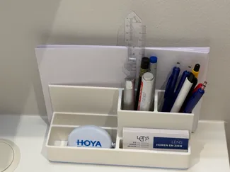 Pen and business card holder - desk organizer