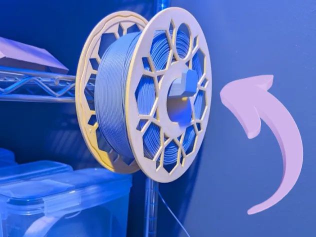 Filament spool holder for wire shelving