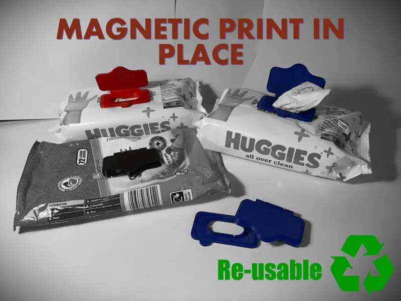 Reusable Wet Wipe Magnetic Cover