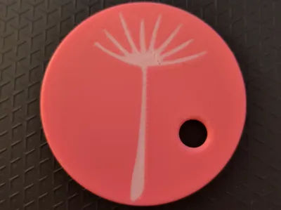 Dandelion Keychain / Shopping Cart Chip