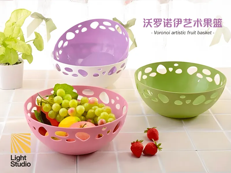 Voronoi artistic fruit basket