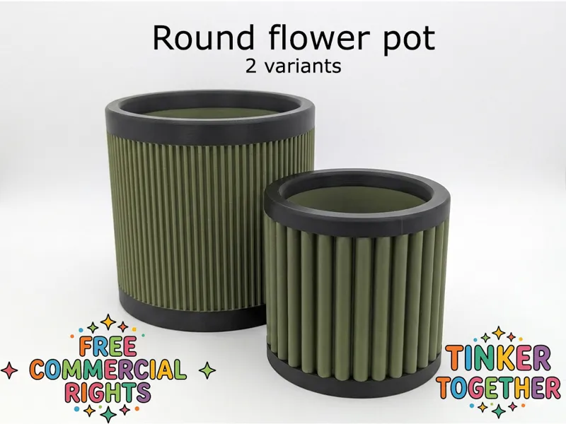 Round flower pot - 2 variants - free to sell
