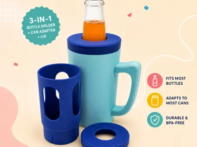16 to 12oz Standard Can Bottle Cooler with Handle