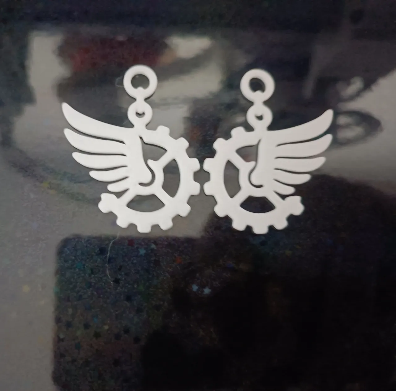 Steampunk Wings Earrings view 2
