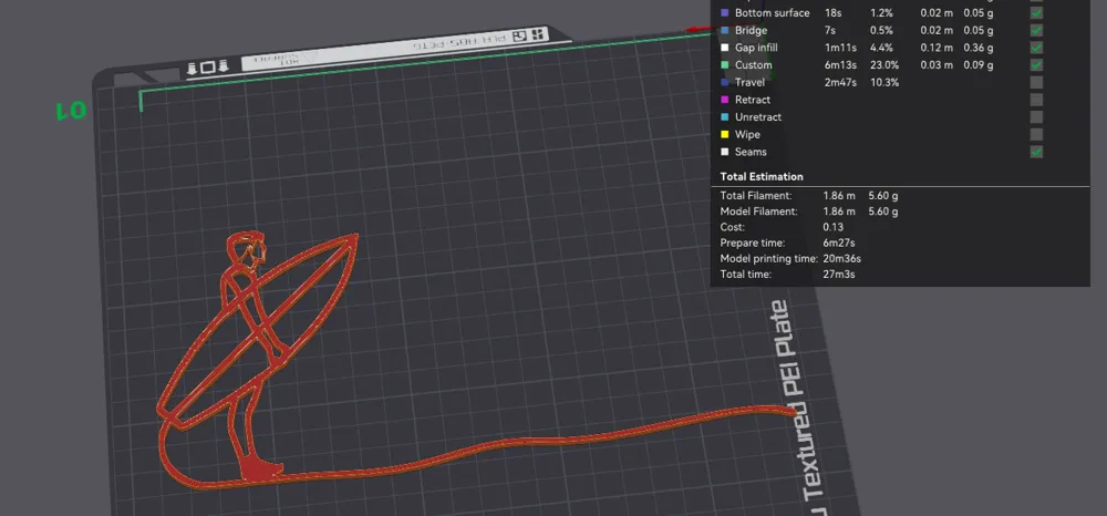 one-line-surfer by tamirbensaadon MakerWorld: Download Free 3D Models