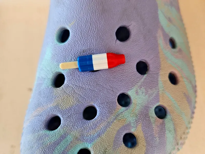 Bomb Pop Croc Charm