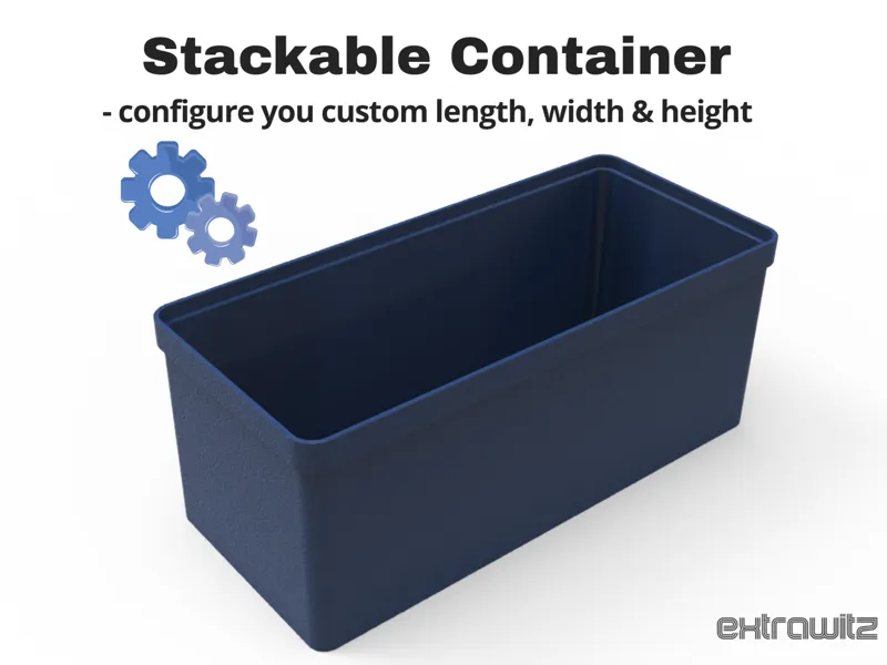 parametric stackable box, all primary parameters