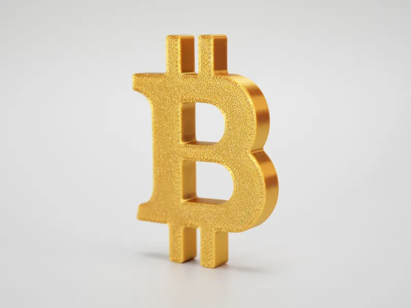 Bitcoin Crypto Logo | Decorative 3D Print