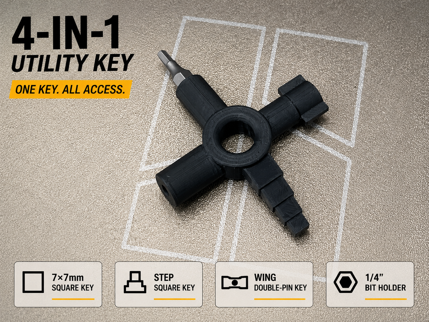 4-in-1 Electrical Cabinet Key