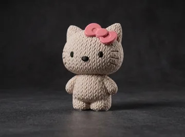 Accesorio para impresora 3D: 编织纹理 Hello Kitty 桌面摆件(无 AMS) — vista de referencia 4