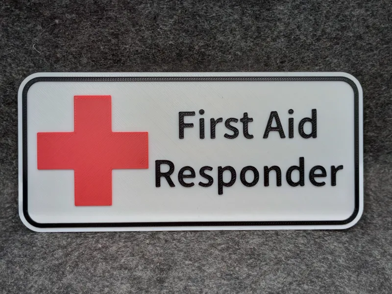 First Aid Responder sign