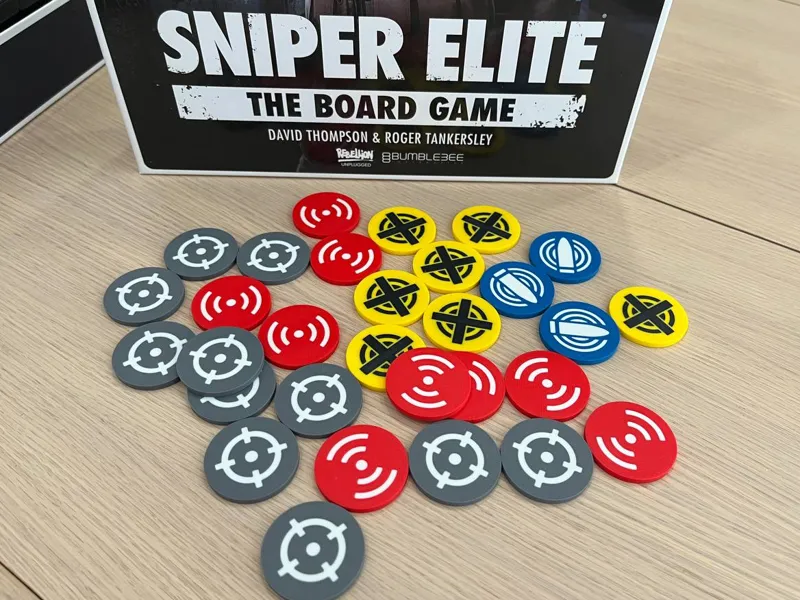 Sniper elite board game tokens (Poker chips)