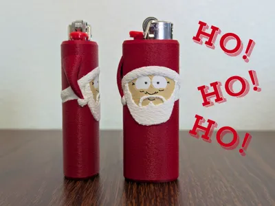 Christmas Santa Bic Lighter Sleeve