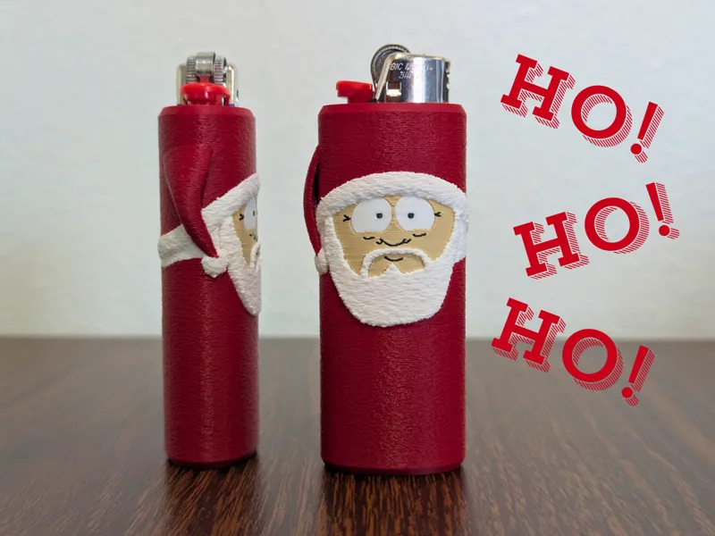 Christmas Santa Bic Lighter Sleeve