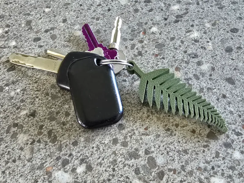 Silver Fern Keychain
