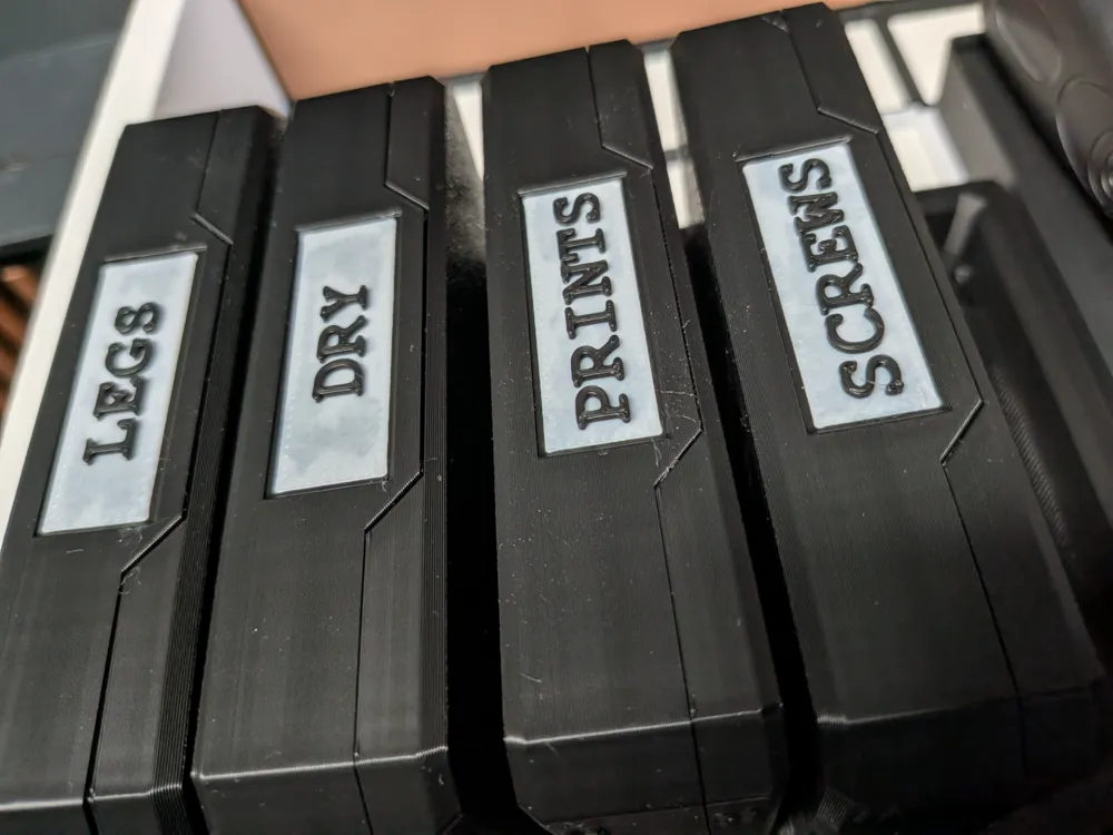 Clamshell Parts Box Label - Free 3D Print Model - MakerWorld