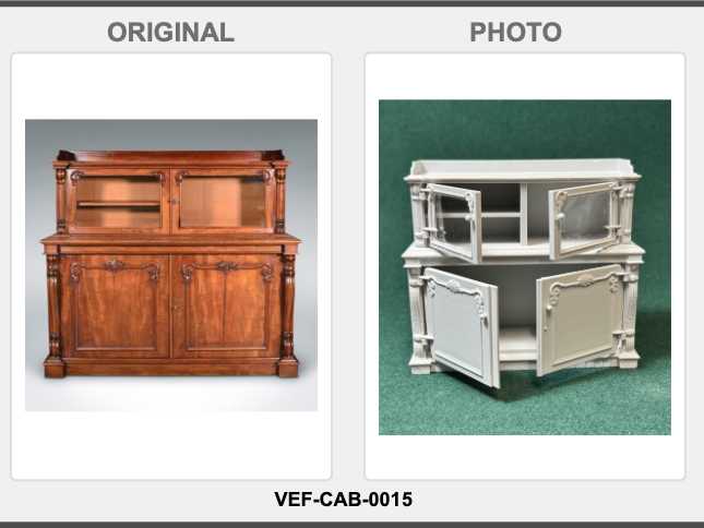 Morning Room Cabinet VEF-CAB-0015 1:12 Dollhouse
