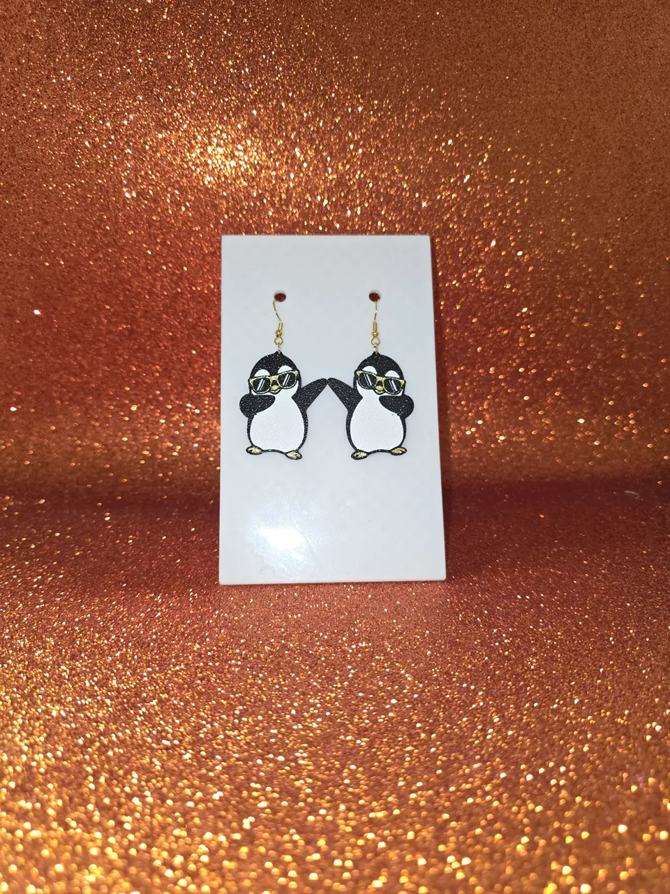 Cool penguin earrings view 2