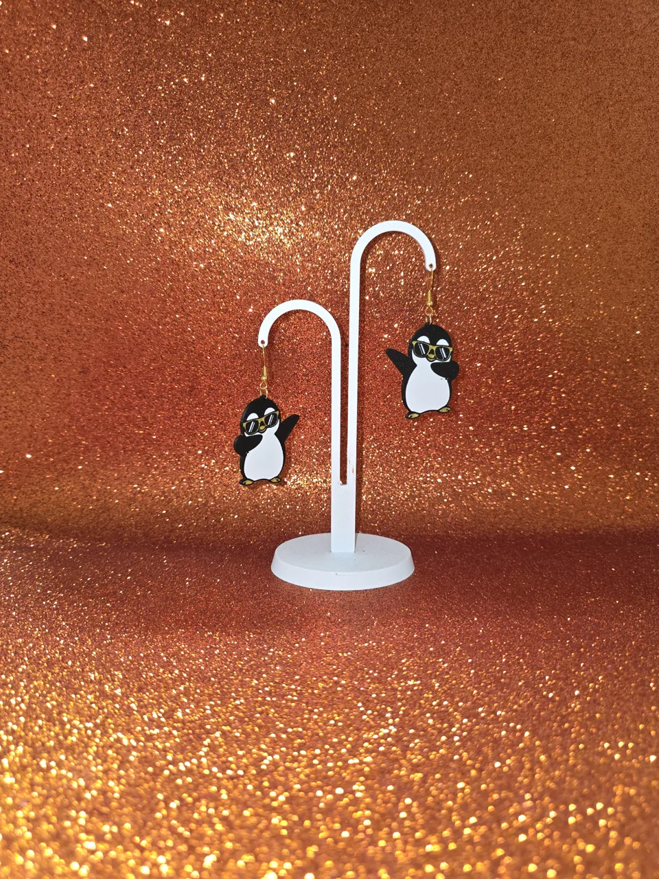 Cool penguin earrings view 3