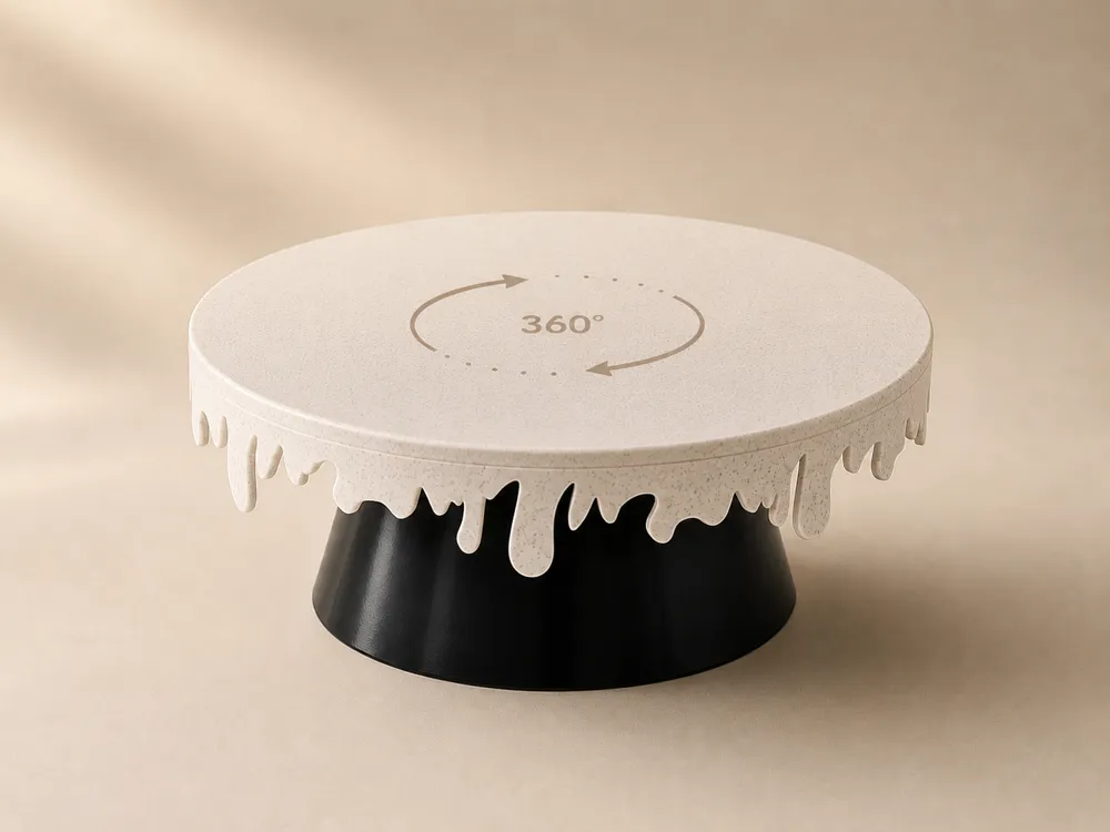 Accesorio para impresora 3D: Rotating Cake Stand - 4 Printer Sizes. Referencia del modelo original.