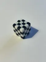 1x cube bead 0.2mm layer, 2 walls, 0% infill, 3mm hole size
