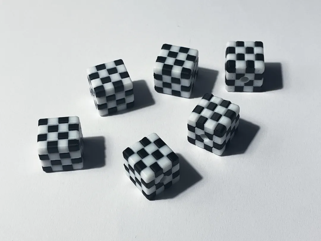 6x Multi color checker cube beads - Free 3D Print Model - MakerWorld