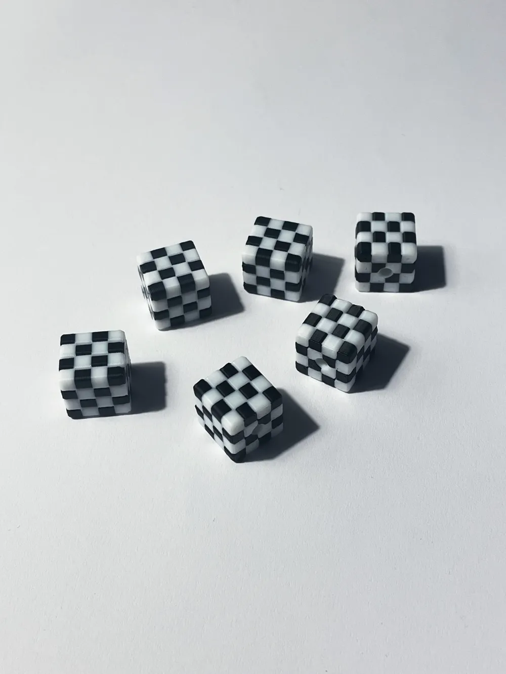 6x Multi color checker cube beads - Free 3D Print Model - MakerWorld