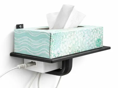 Wall-Mounted Shelf with Curved Retaining Bracket