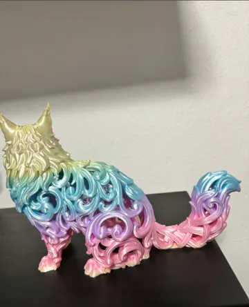 Figura decorativa: Ornamental Filigree Maine Coon Cat — vista de referencia 3