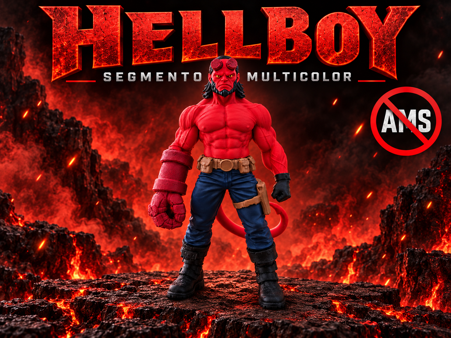 Hellboy – Segmented Multicolor Figure No AMS 28cm - 1