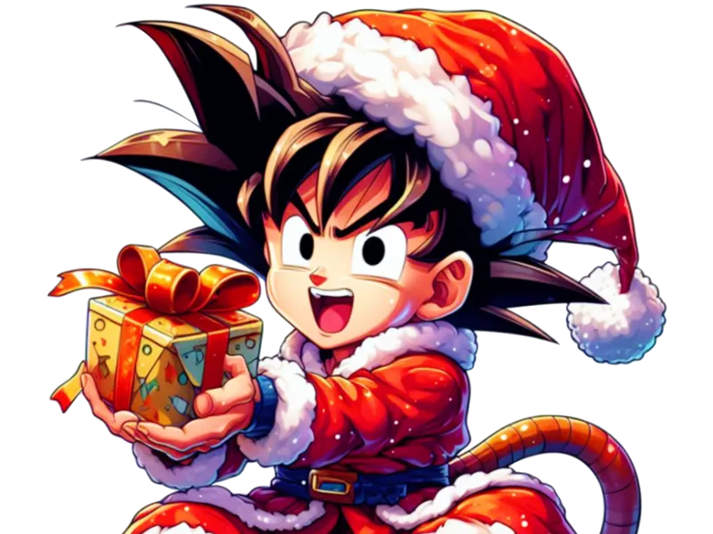 GOKU NIÑO PAPA NOEL NAVIDAD