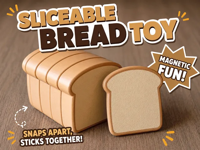 Sliceable magnetic bread